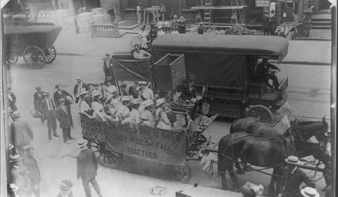 suffrage hay wagon