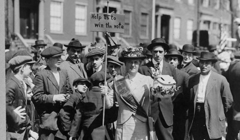 tiny suffrage banner